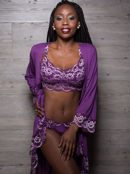Soft Bralette "Euphoria Collection" by Tia Lyn Lingerie 9101 Plum
