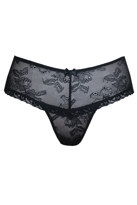 Black Lace Thong Tia Lyn 9623 Front