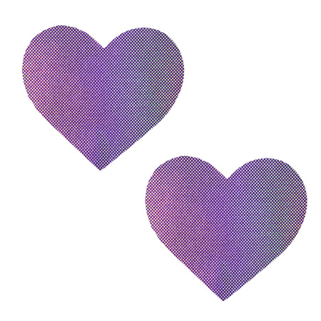 Pink Hologram Heart Pasties