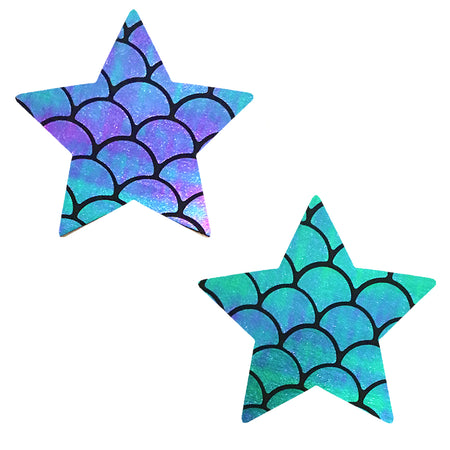 Purple Glitter Seashells Pasties