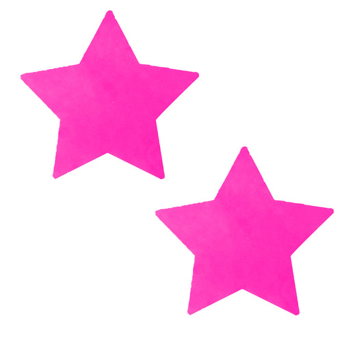 Neon Pink Star Waterproof Pasties Nipztix